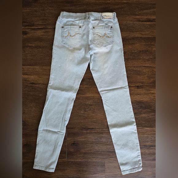 NWOT WOMENS JOU JOU STRIPPED JEANS SIZE 7/8 - Picture 3 of 3
